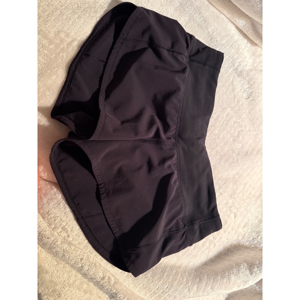 Lululemon Speed Up Low-Rise Lined Shorts 2.5 Black Size 2 LW7AOGR